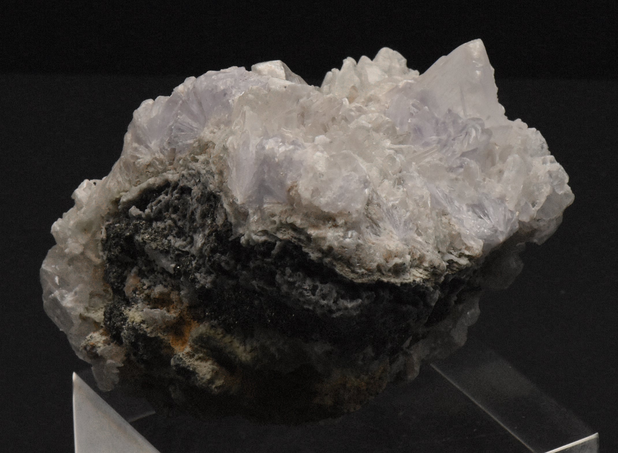 Purple Creedite and Gypsum Crystals Cluster Mineral Specimen - 745g