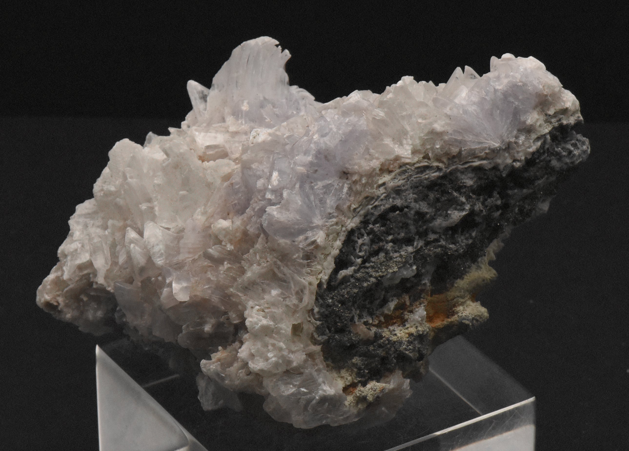 Purple Creedite and Gypsum Crystals Cluster Mineral Specimen - 745g