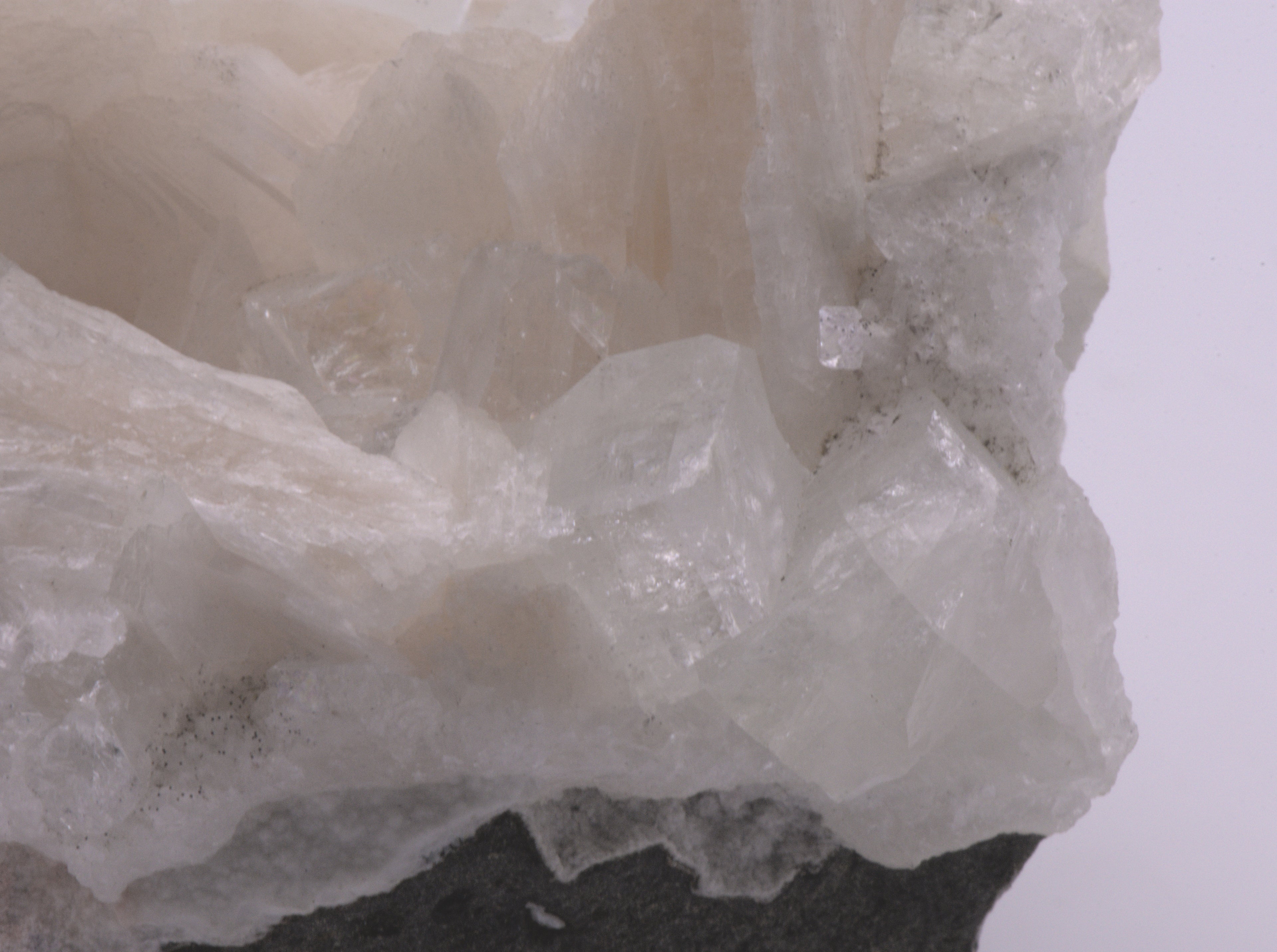 Apophylite with Stilbite on Matrix Cabinet-Size Mineral Specimen - India