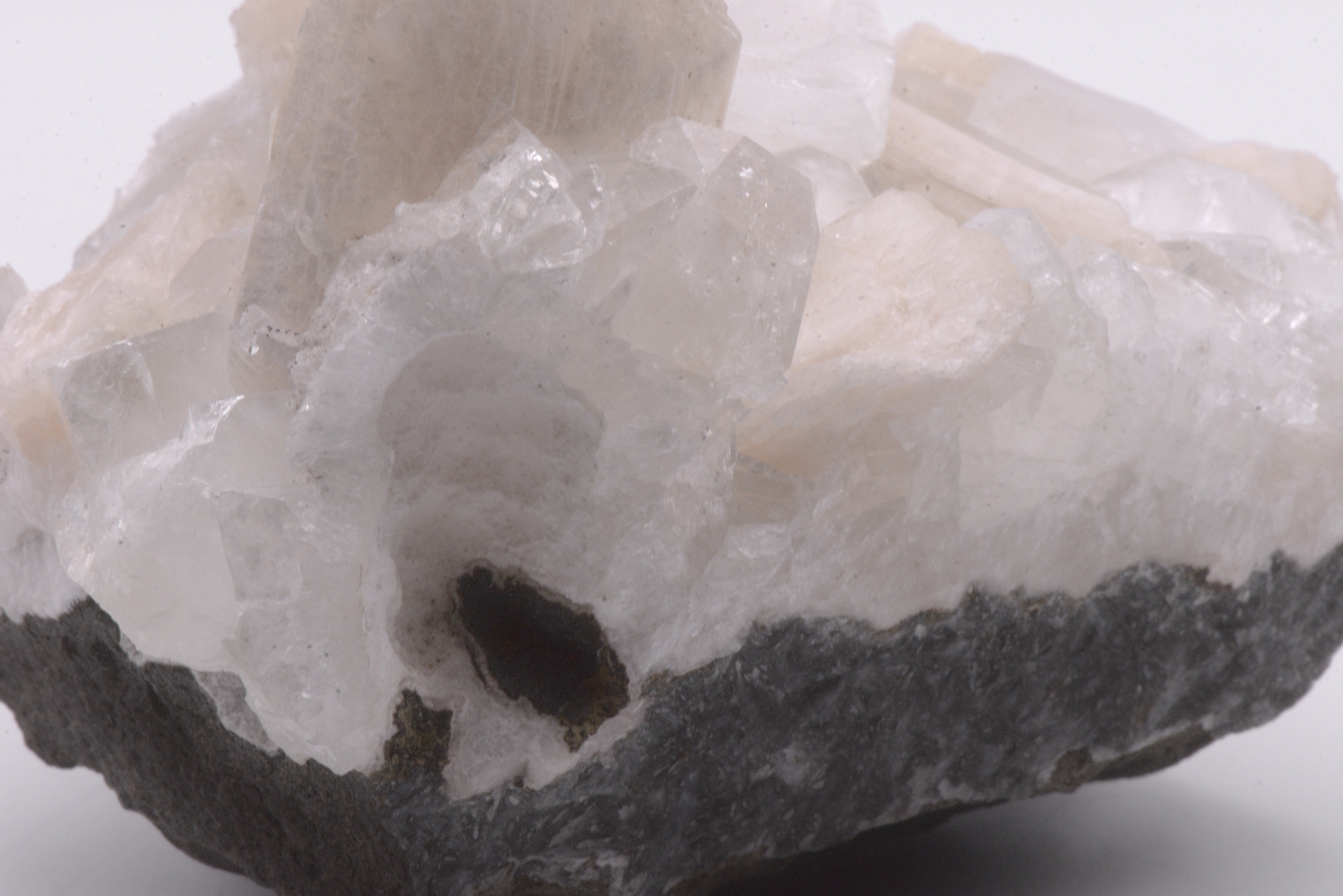 Apophylite with Stilbite on Matrix Cabinet-Size Mineral Specimen - India