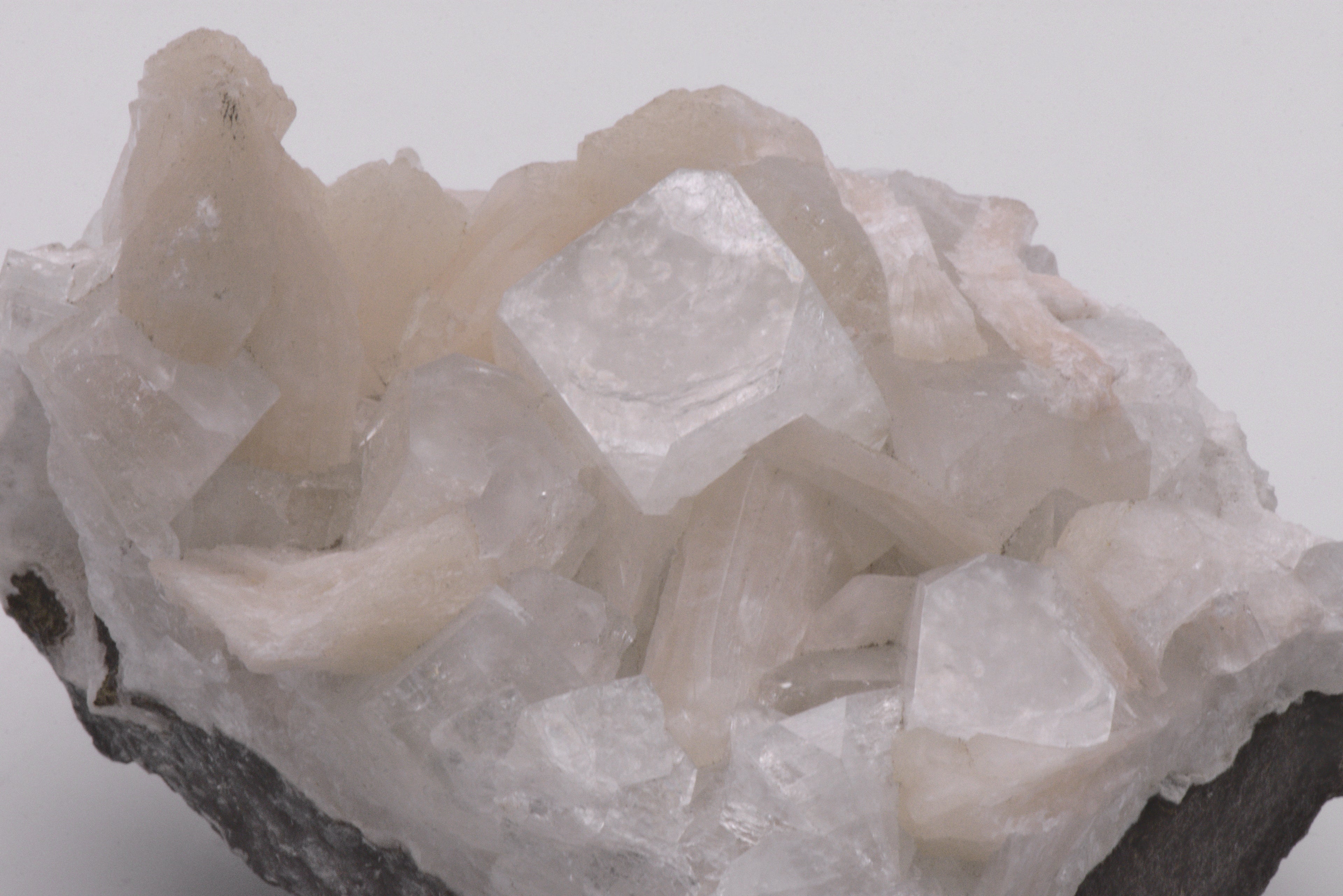 Apophylite with Stilbite on Matrix Cabinet-Size Mineral Specimen - India