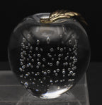 Vintage Silvestri Glass Apple Paperweight