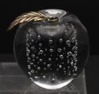 Vintage Silvestri Glass Apple Paperweight