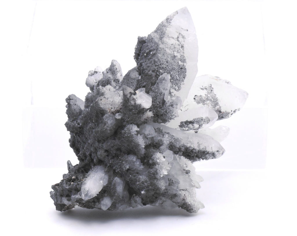 Arsenic on Quartz 'Hedgehog' Crystal Cluster - Romania