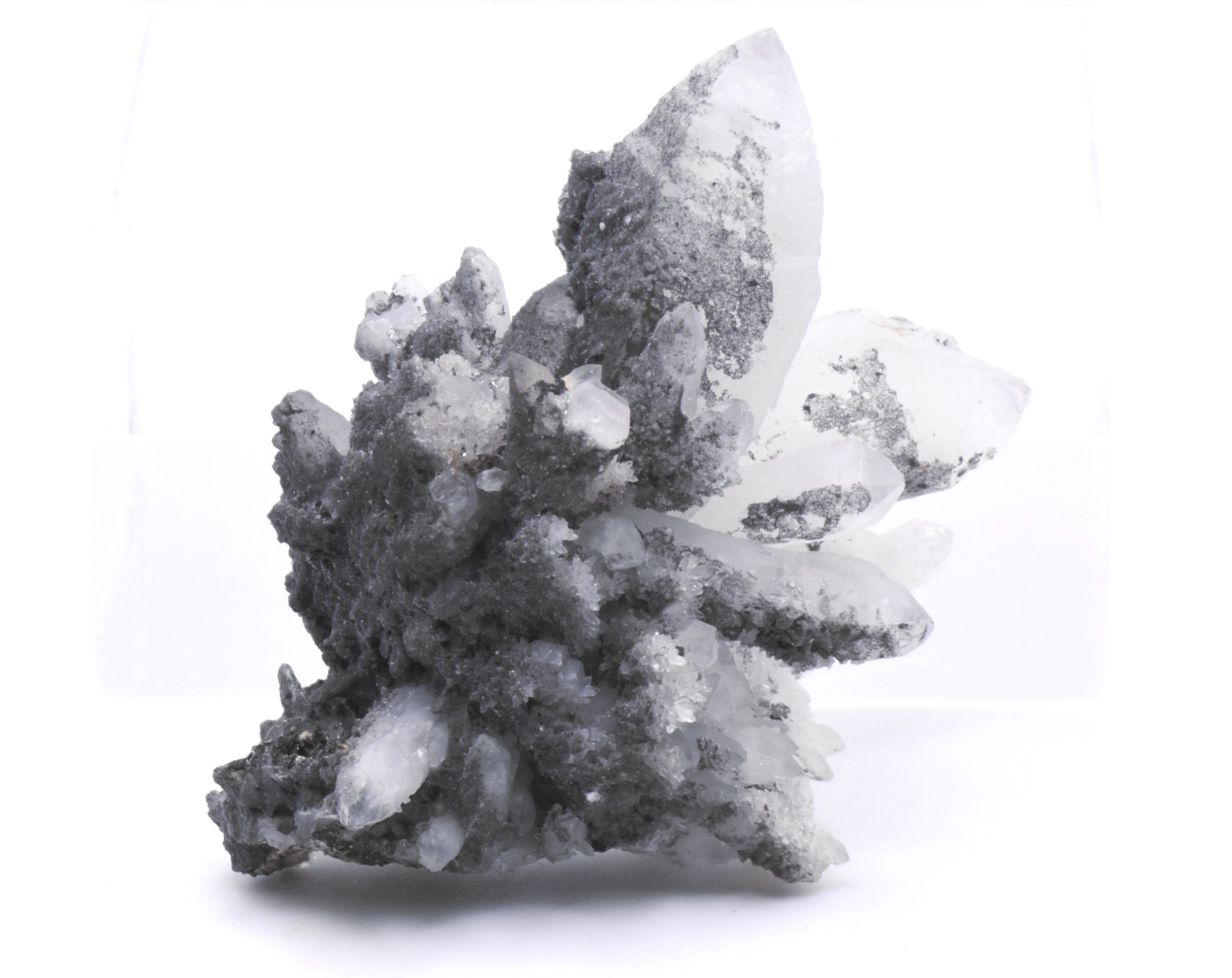 Arsenic on Quartz 'Hedgehog' Crystal Cluster - Romania