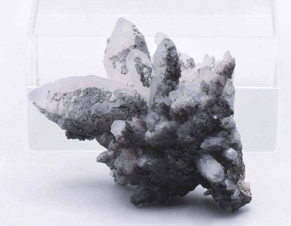 Arsenic on Quartz 'Hedgehog' Crystal Cluster - Romania