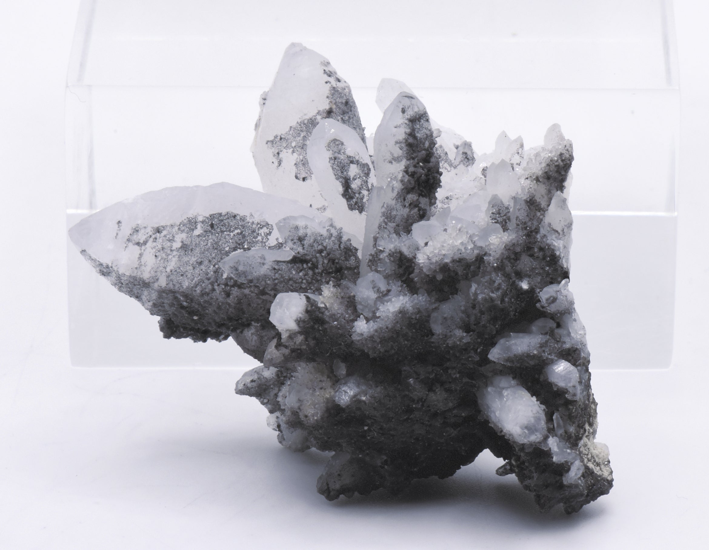 Arsenic on Quartz 'Hedgehog' Crystal Cluster - Romania