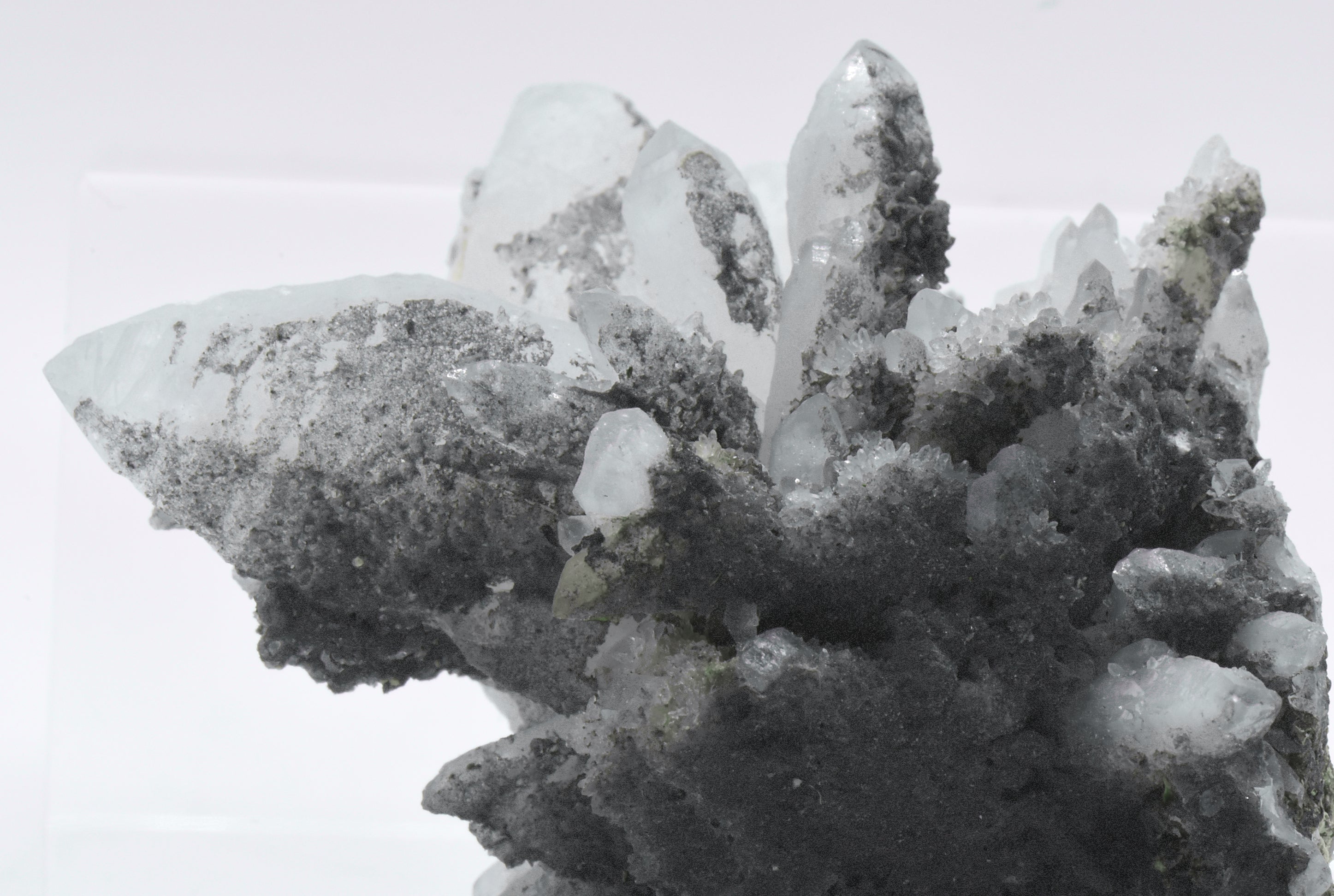 Arsenic on Quartz 'Hedgehog' Crystal Cluster - Romania