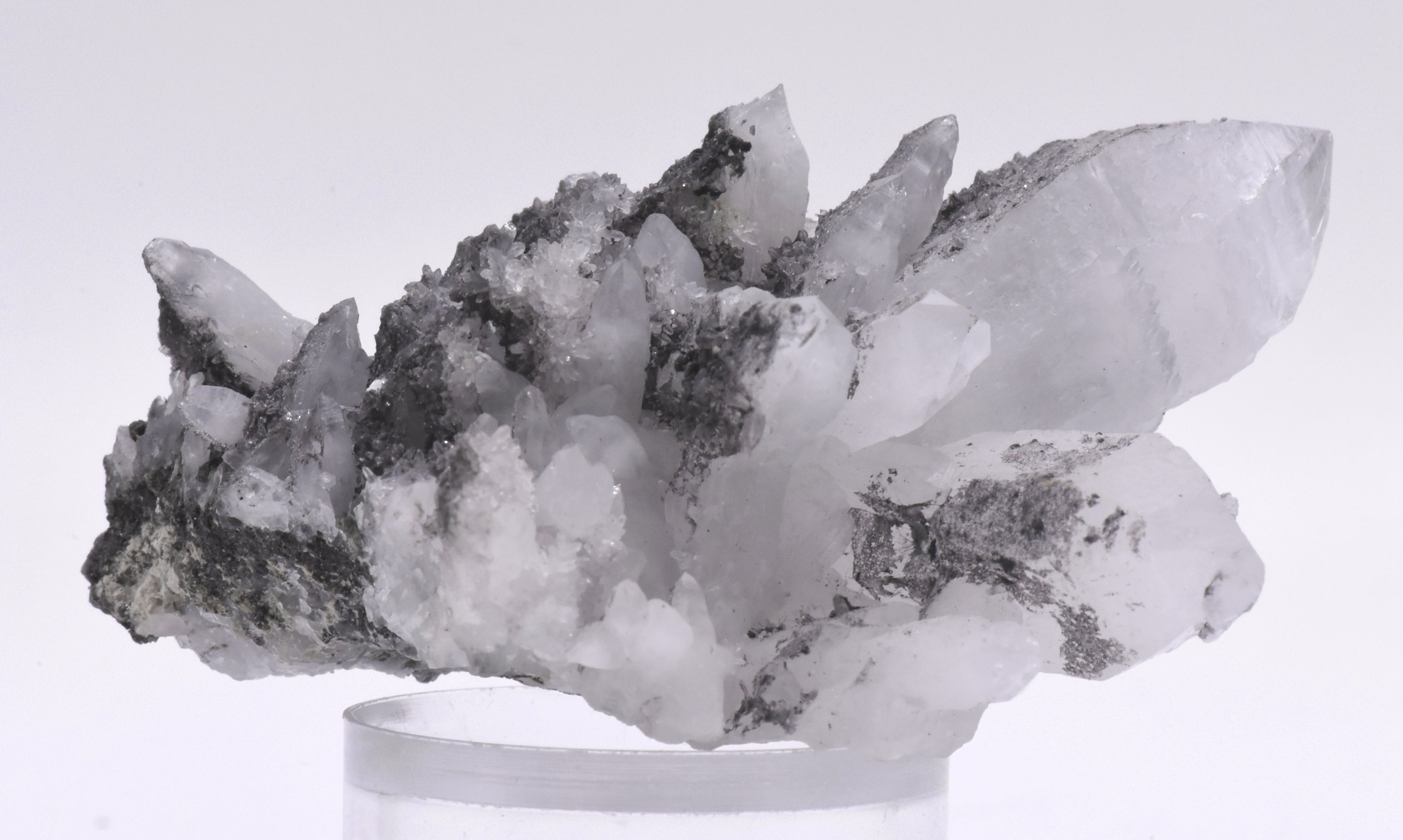 Arsenic on Quartz 'Hedgehog' Crystal Cluster - Romania