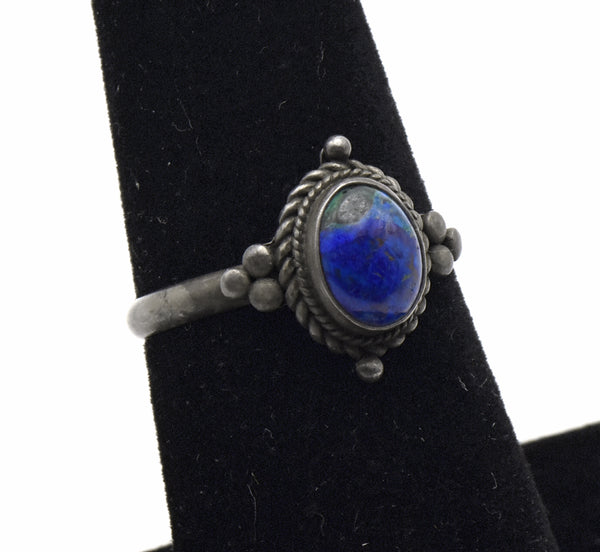 Vintage Azurmalachite Sterling Silver Ring - Size 6.5