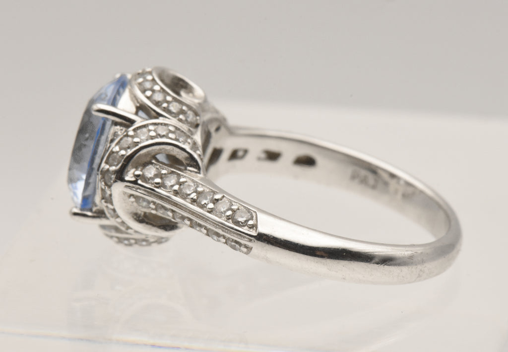 Vintage Sterling Silver Cubic Zirconia Ring - Size 9