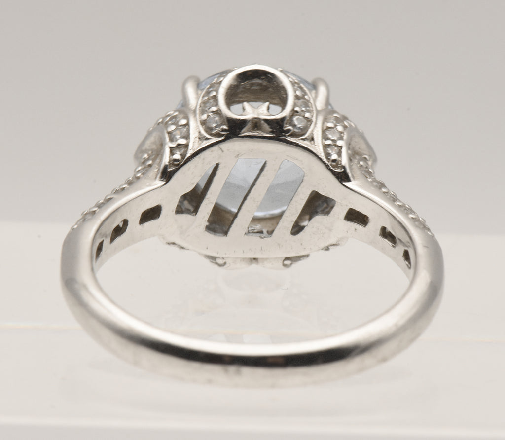 Vintage Sterling Silver Cubic Zirconia Ring - Size 9