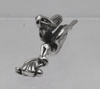 Vintage Sterling Silver Stork with Baby Dangle Charm