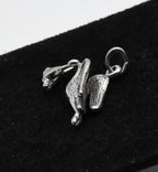 Vintage Sterling Silver Stork with Baby Dangle Charm