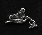Vintage Sterling Silver Stork with Baby Dangle Charm