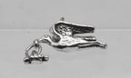 Vintage Sterling Silver Stork with Baby Dangle Charm