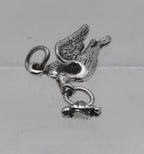 Vintage Sterling Silver Stork with Baby Dangle Charm