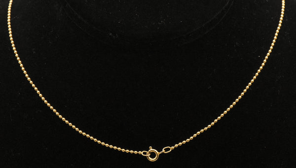 Vintage Vermeil Ball Link Chain Necklace - 24"