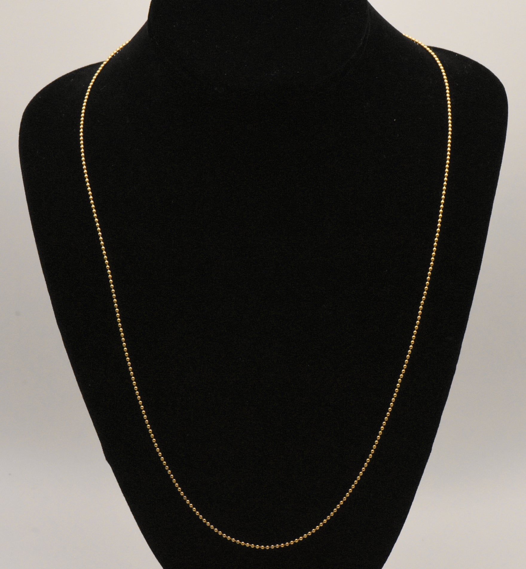 Vintage Vermeil Ball Link Chain Necklace - 24"