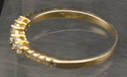 Vintage Gold Tone Sterling Silver Rhinestone Band - Size 8.75