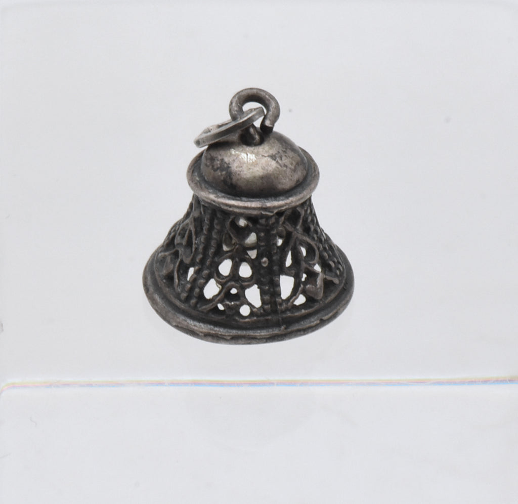 Beau - Vintage Sterling Filigree Bell Charm