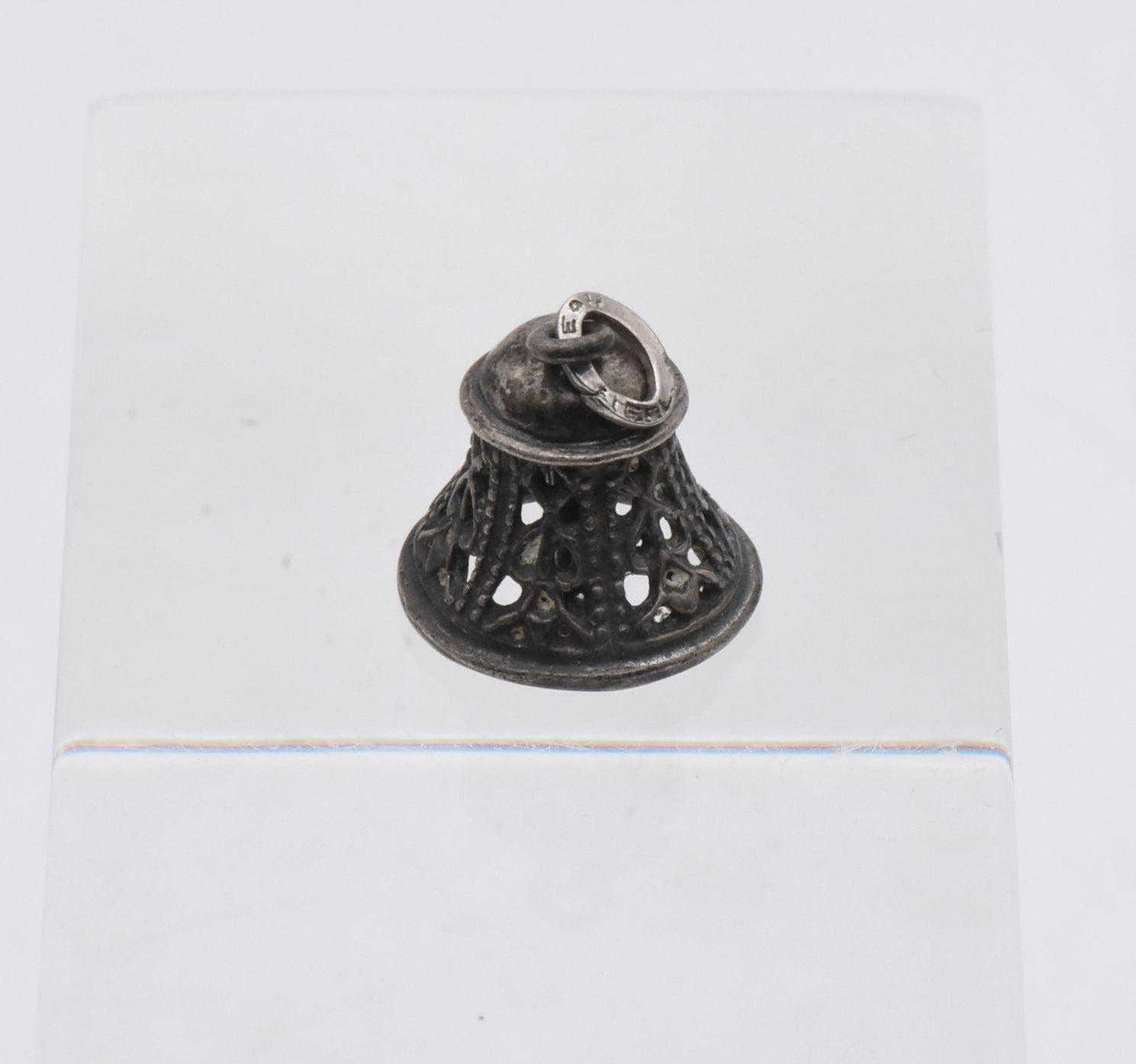 Beau - Vintage Sterling Filigree Bell Charm