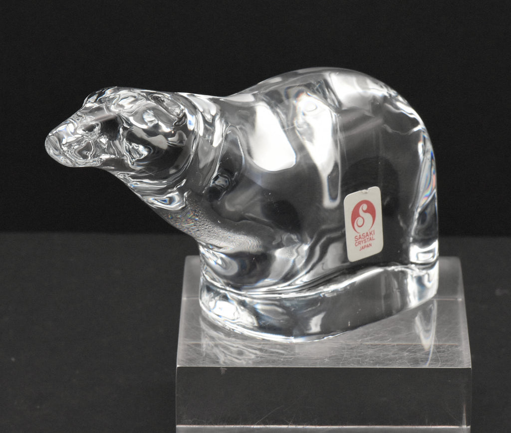 Sasaki Crystal - Vintage Crystal Polar Bear Figurine