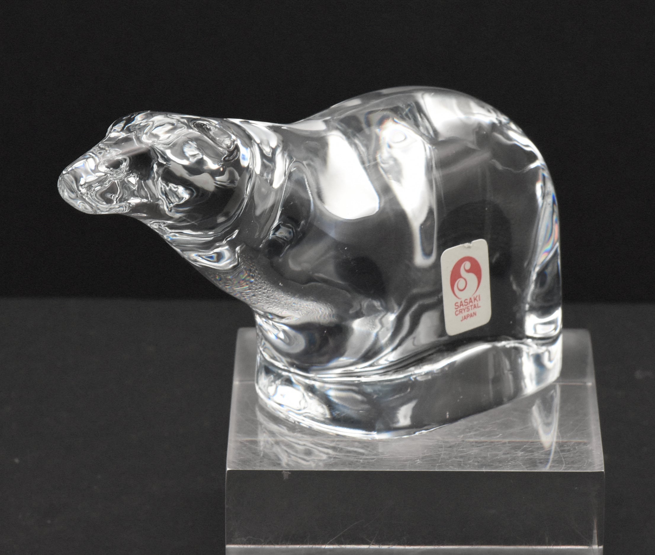 Sasaki Crystal - Vintage Crystal Polar Bear Figurine