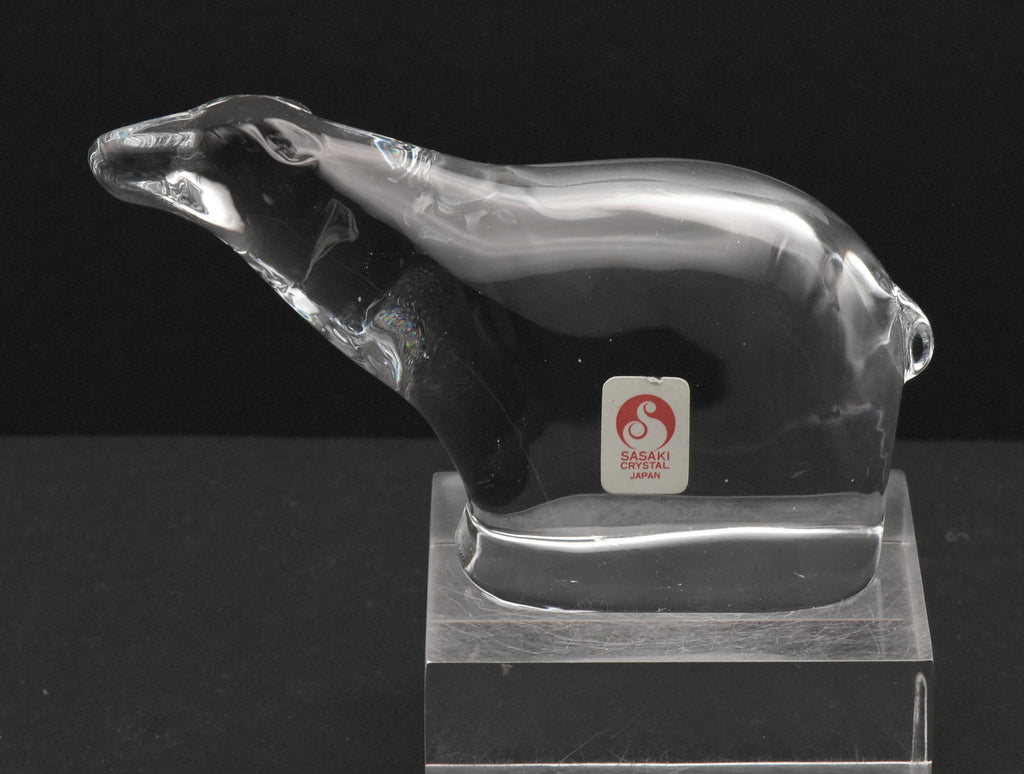 Sasaki Crystal - Vintage Crystal Polar Bear Figurine