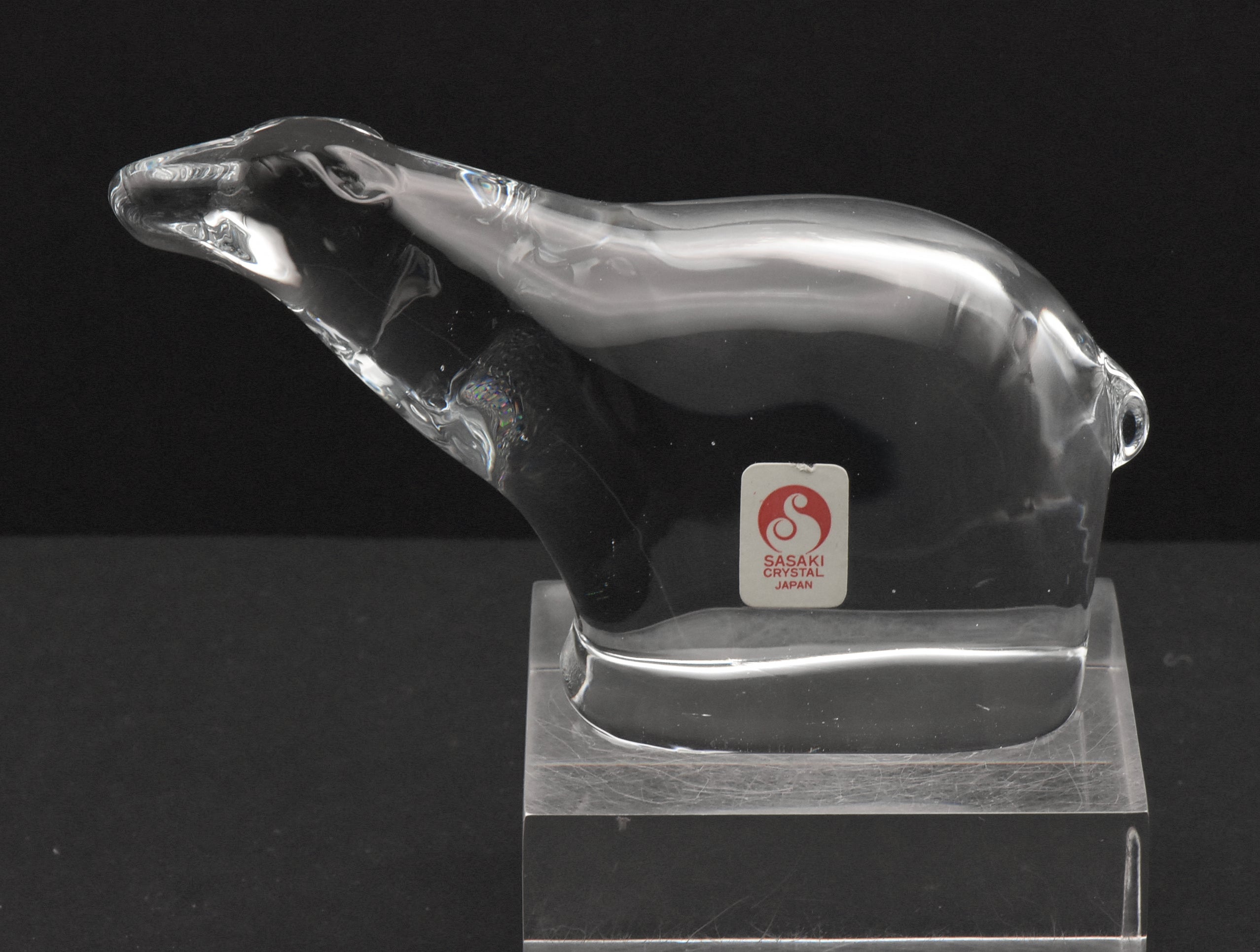 Sasaki Crystal - Vintage Crystal Polar Bear Figurine