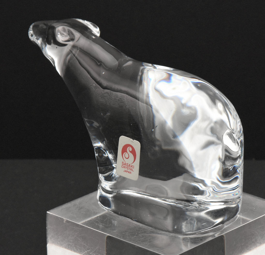Sasaki Crystal - Vintage Crystal Polar Bear Figurine