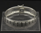 Vintage Sterling Silver Flexible Clasped Italian Bracelet - 7.5"