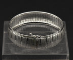 Vintage Sterling Silver Flexible Clasped Italian Bracelet - 7.5"
