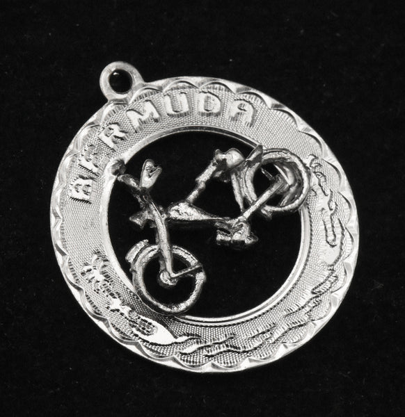 Vintage "Bermuda" Sterling Silver Motor Bike Charm