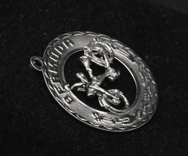 Vintage "Bermuda" Sterling Silver Motor Bike Charm