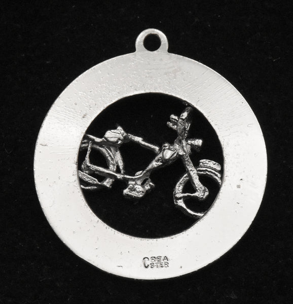 Vintage "Bermuda" Sterling Silver Motor Bike Charm