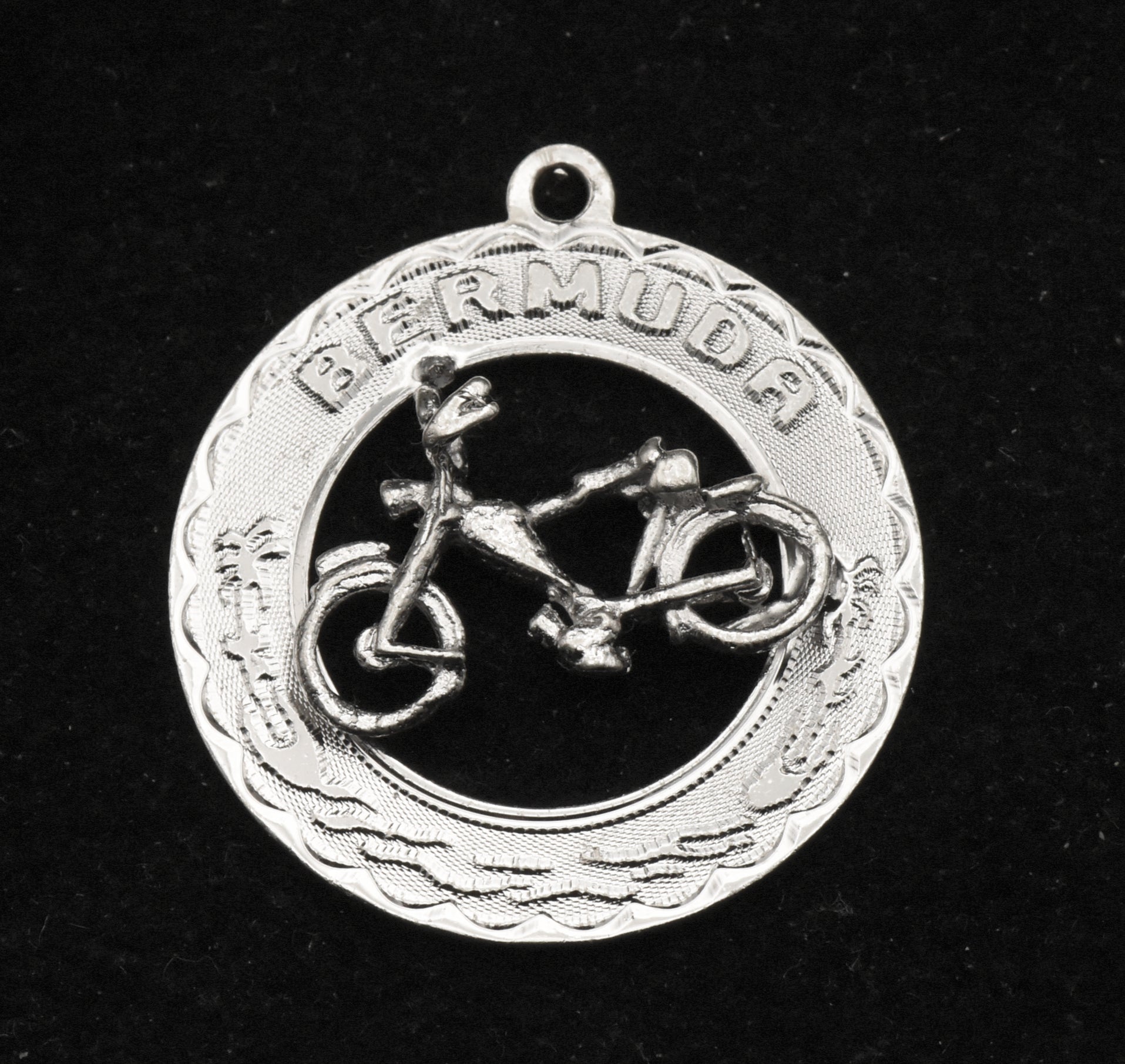 Vintage "Bermuda" Sterling Silver Motor Bike Charm