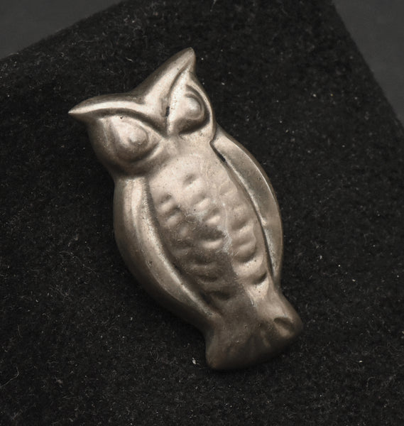 Vintage Handmade Sterling Silver Owl Pendant