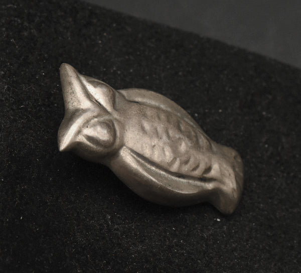 Vintage Handmade Sterling Silver Owl Pendant