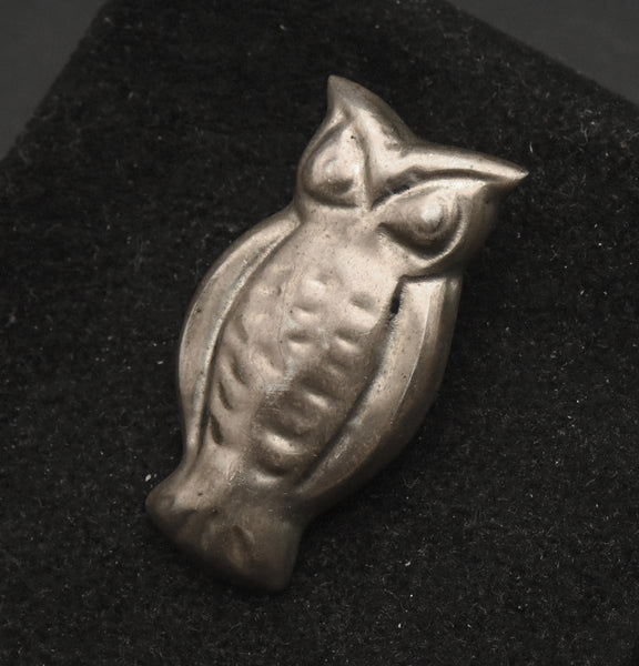 Vintage Handmade Sterling Silver Owl Pendant