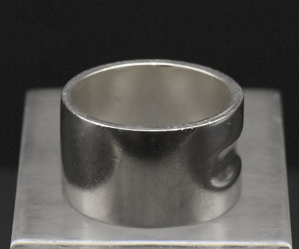 BIG Vintage Solid Sterling Silver Irish Thumb Ring 21g - Size 12.25