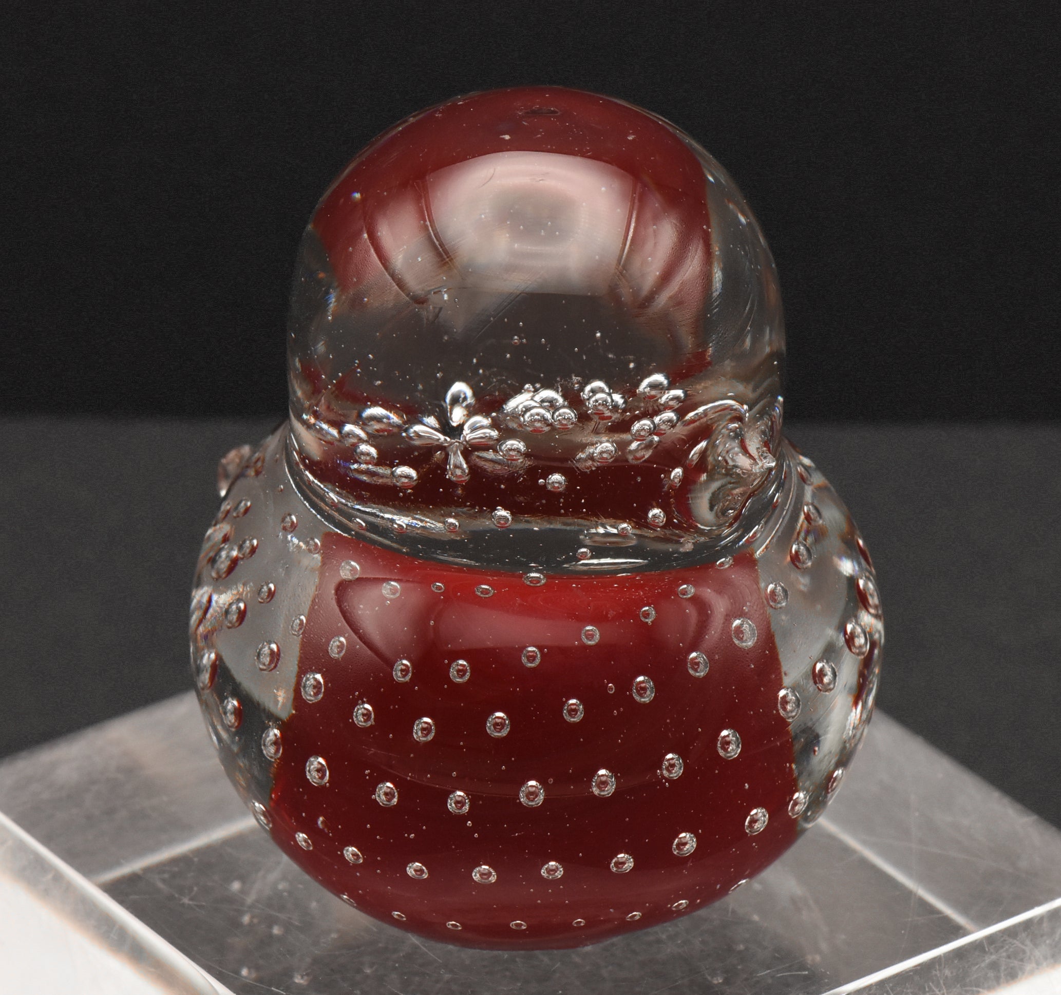 Vintage Hand Crafted Glass Bird Paperweight - CHIPPED