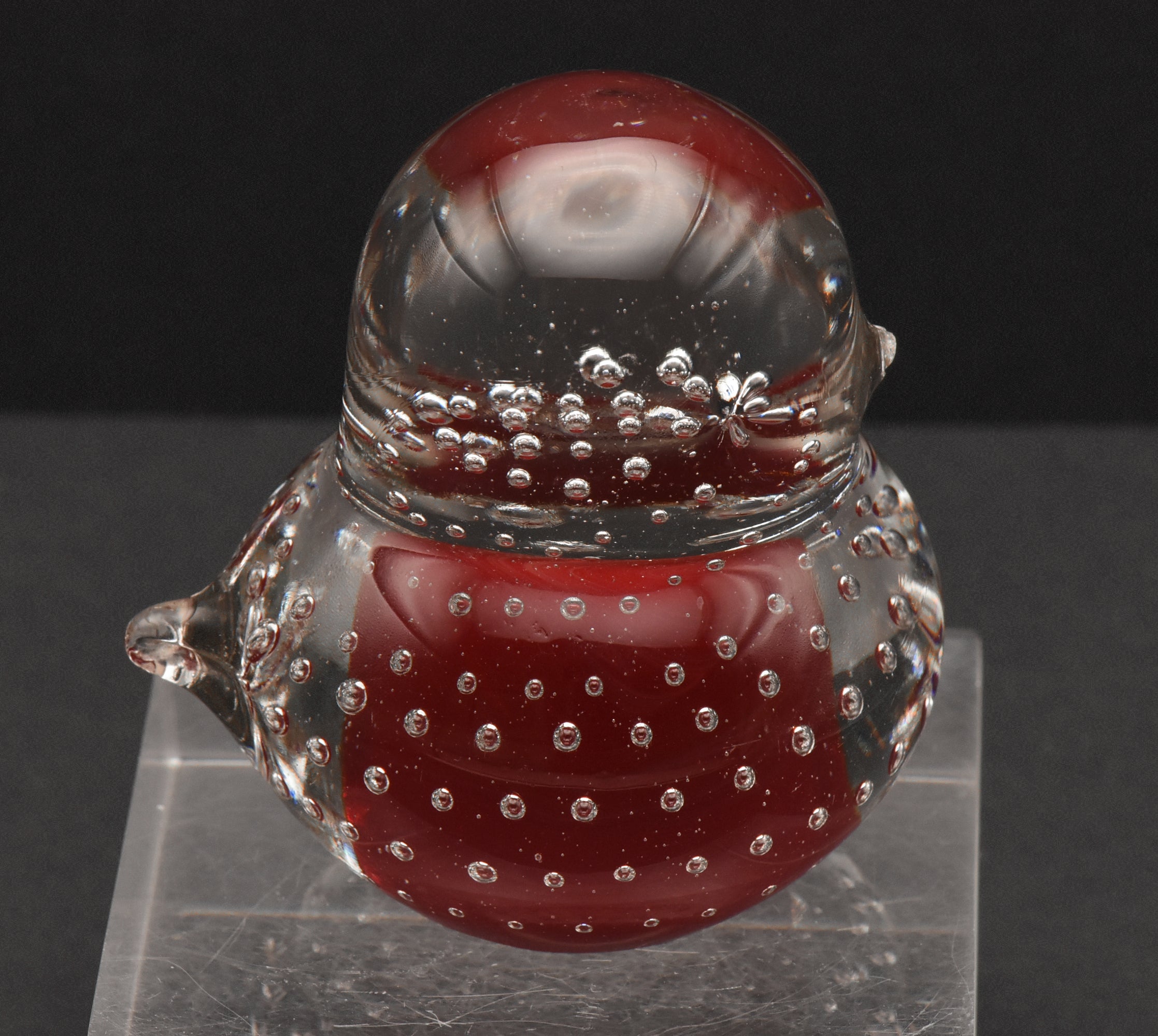Vintage Hand Crafted Glass Bird Paperweight - CHIPPED