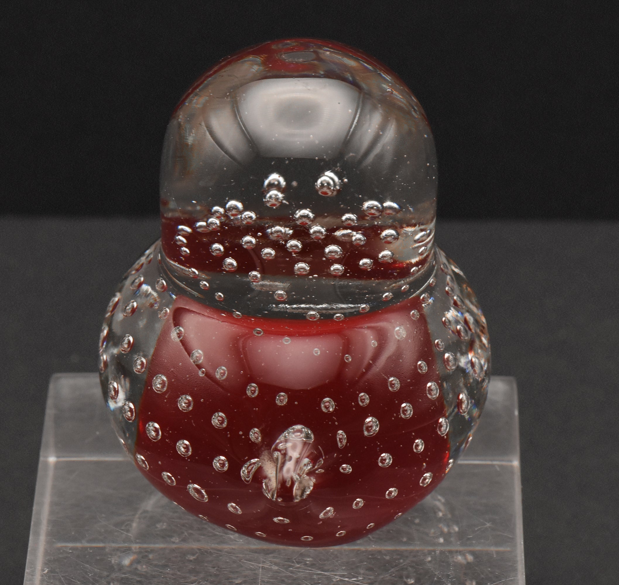 Vintage Hand Crafted Glass Bird Paperweight - CHIPPED