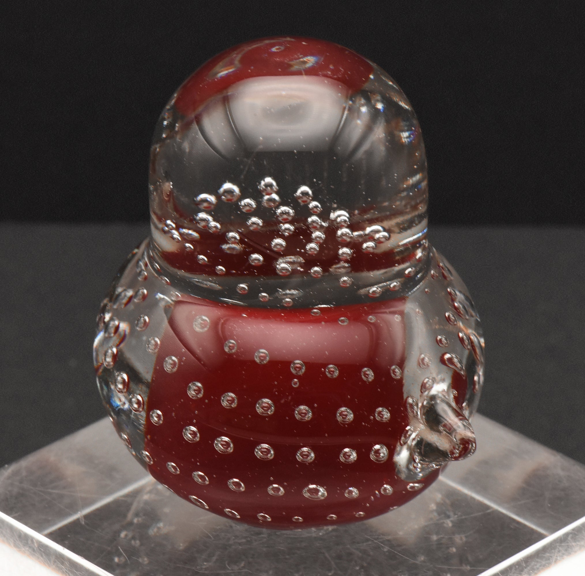 Vintage Hand Crafted Glass Bird Paperweight - CHIPPED
