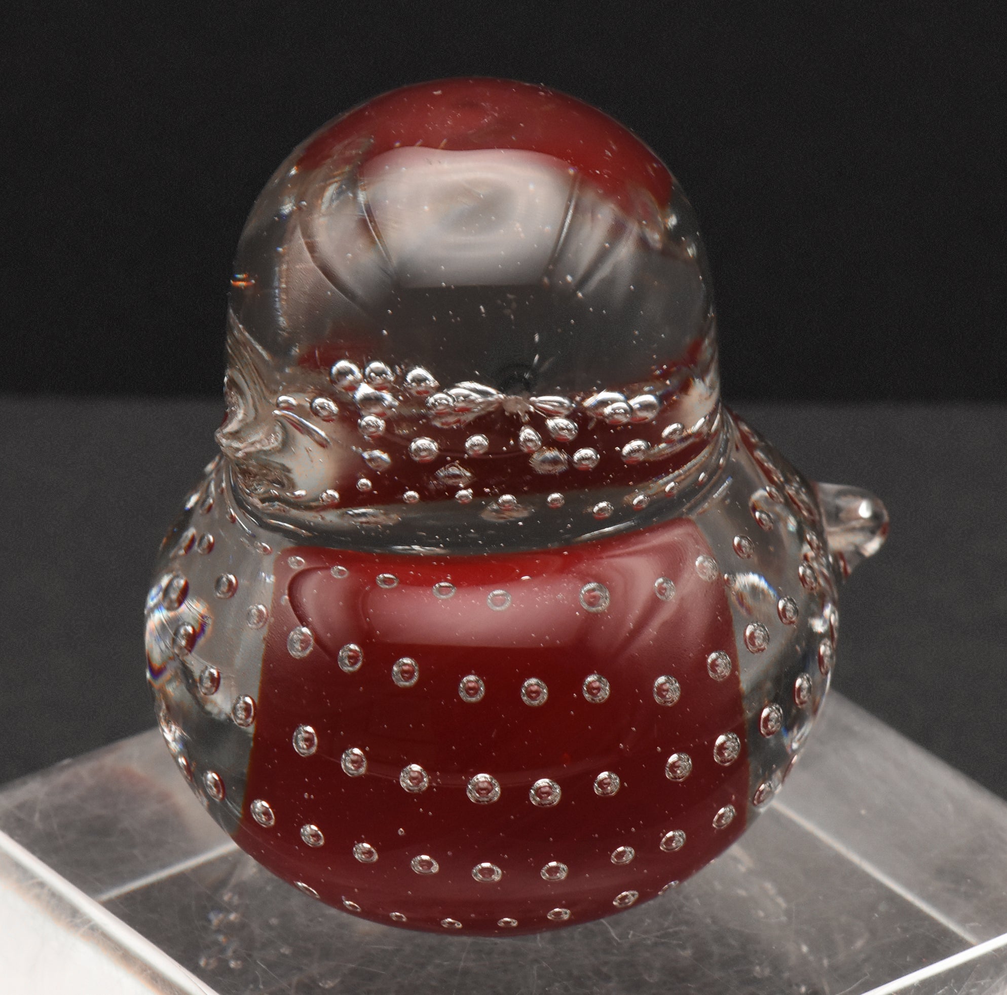 Vintage Hand Crafted Glass Bird Paperweight - CHIPPED