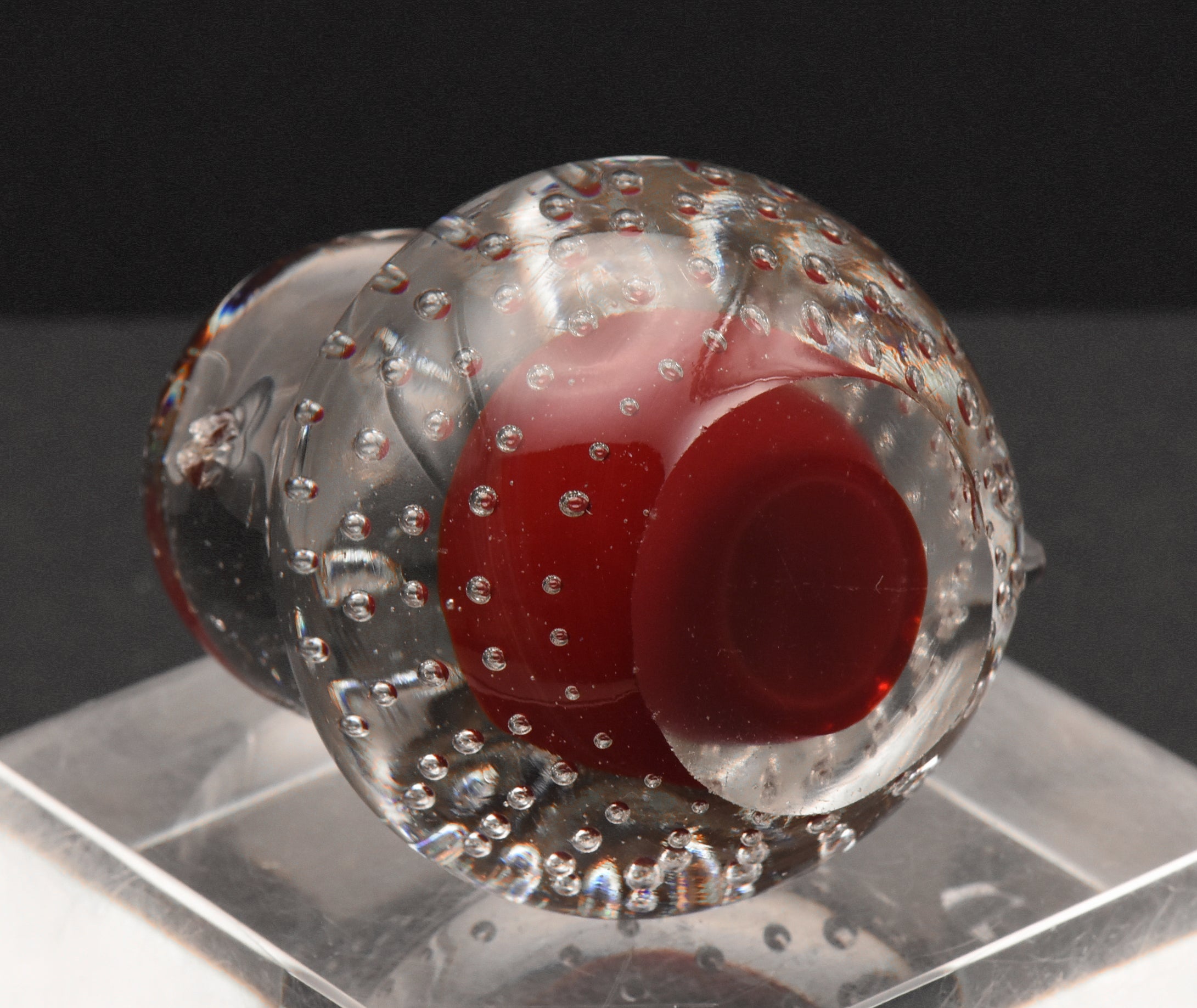 Vintage Hand Crafted Glass Bird Paperweight - CHIPPED