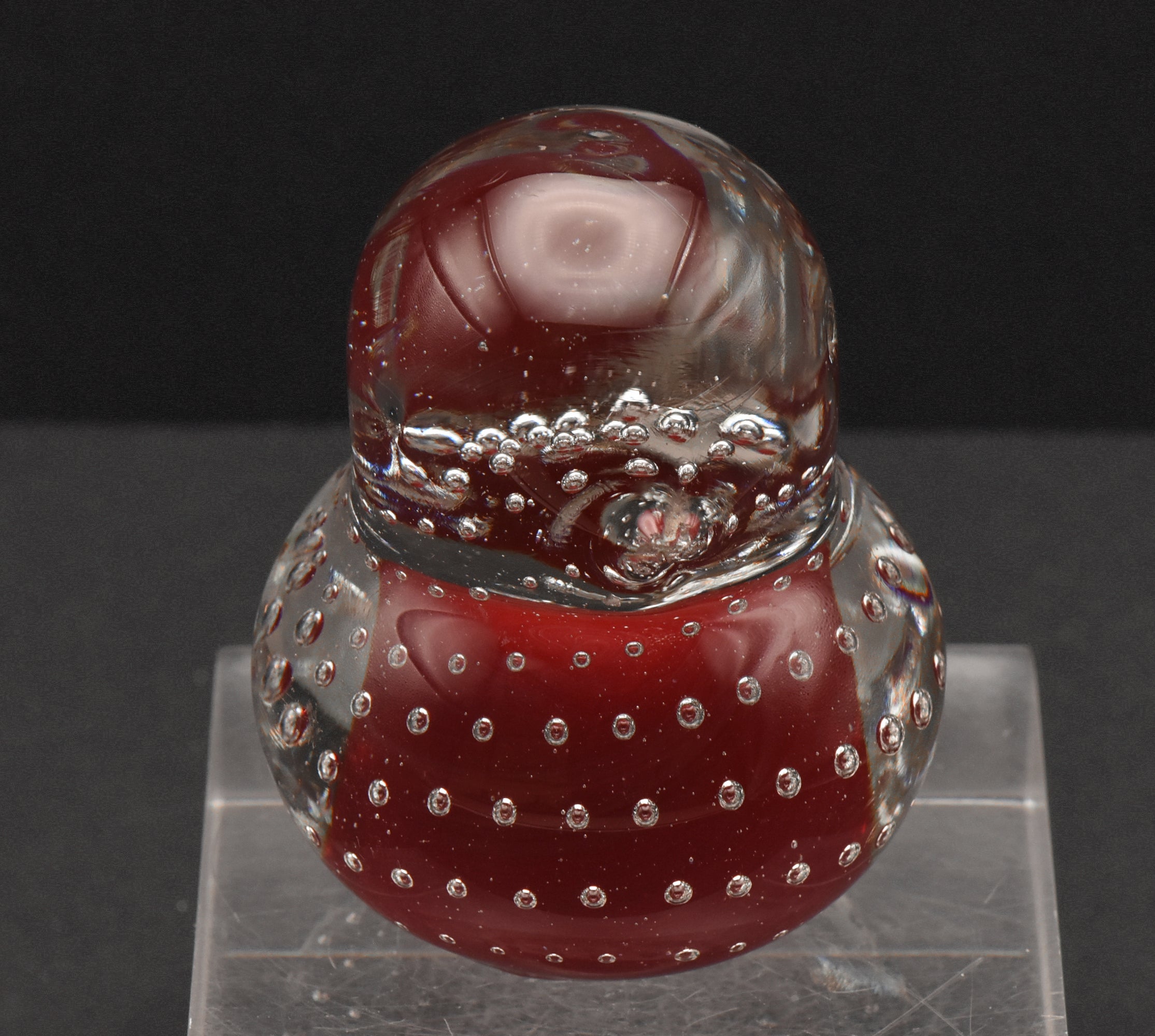 Vintage Hand Crafted Glass Bird Paperweight - CHIPPED