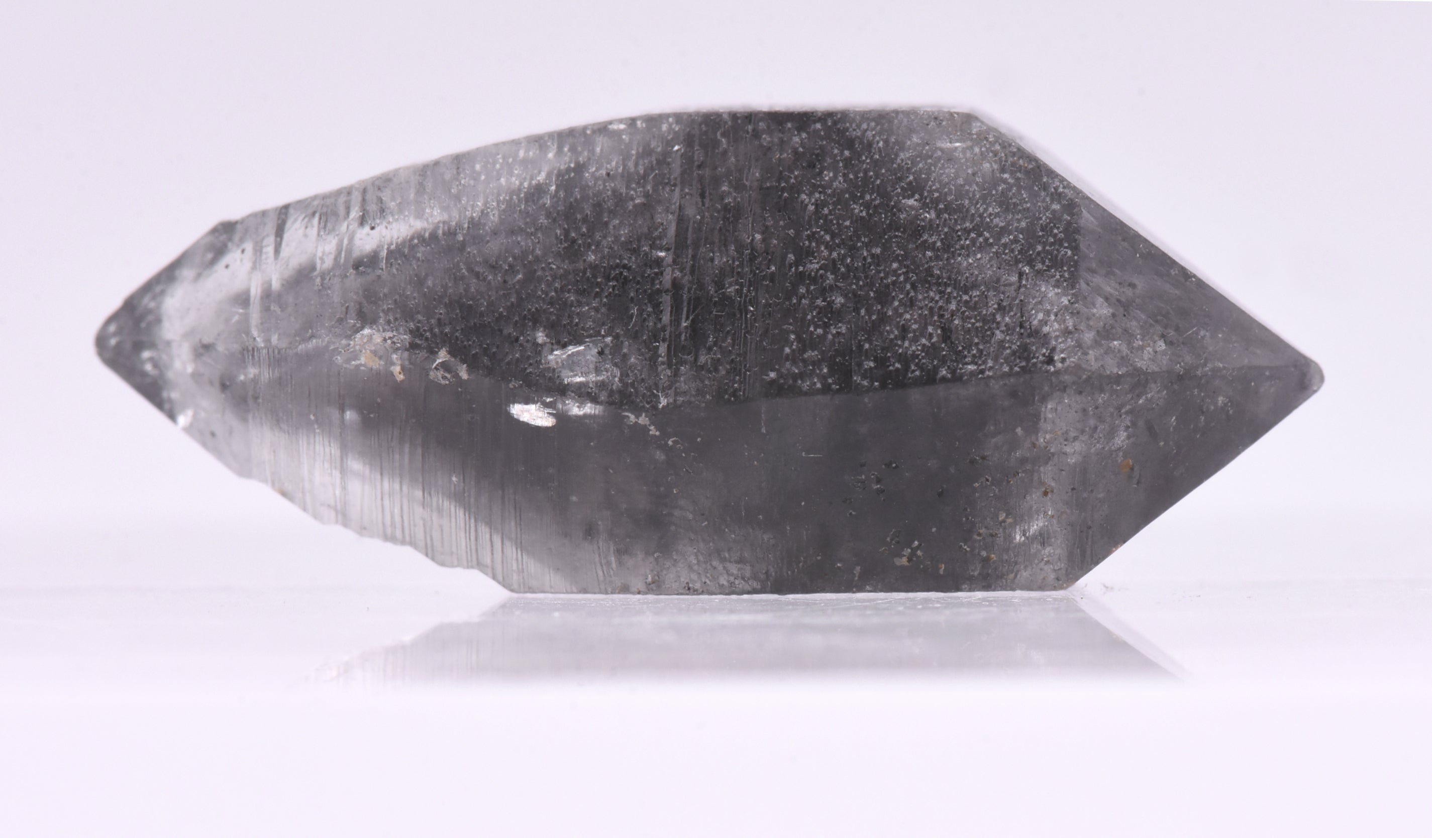 Bitumen Included Double Terminated Quartz Crystal Mineral Specimen - China