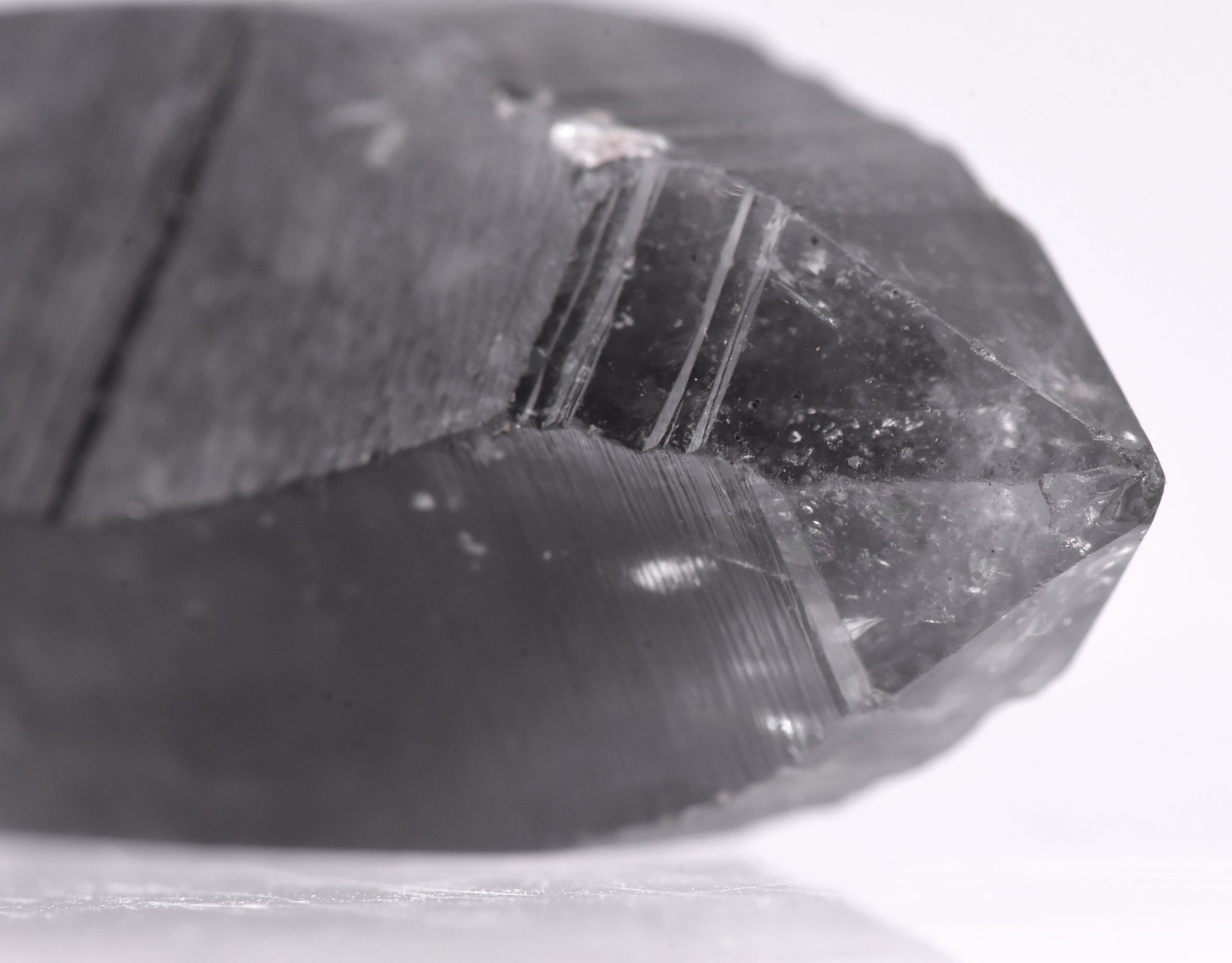 Bitumen Included Double Terminated Quartz Crystal Mineral Specimen - China